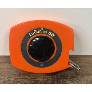 Lufkin USA 3/8" x 50' Hi-Viz Orange Lightweight Yellow Clad Tape Measure
